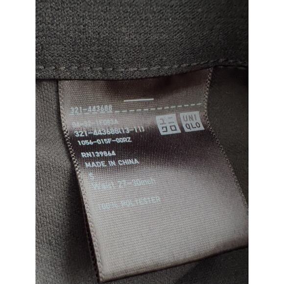 Uniqlo Dress Pants Straight Stretch Polyester Small Black Classic Staple Capsule - Picture 8 of 8